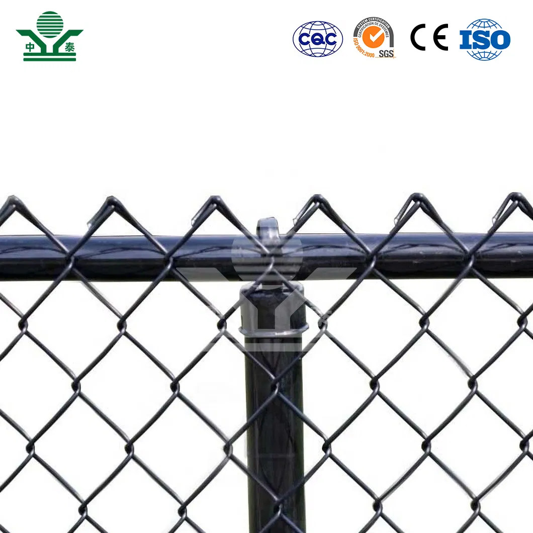 Zhongtai Vinyl Chain Link Fence China Manufacturing Standard Stadium Chain Link Fence 60mm X 60mm 5 FT Tall Stadium Chain Link Fence