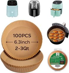 Non Stick Square Circular Kraft Air Fryer Liners Waterproof and Oil Resistantance