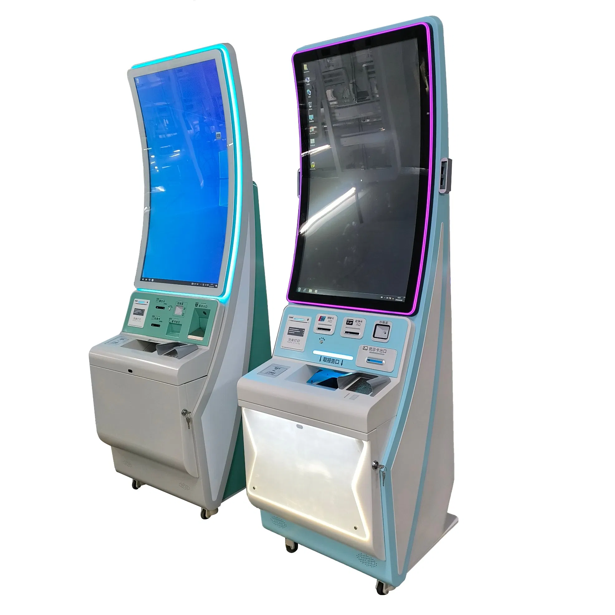 OEM 32''/43'' Curved Touchscreen Coin Cash Payment Kiosk Money Currency Exchange ATM Machine