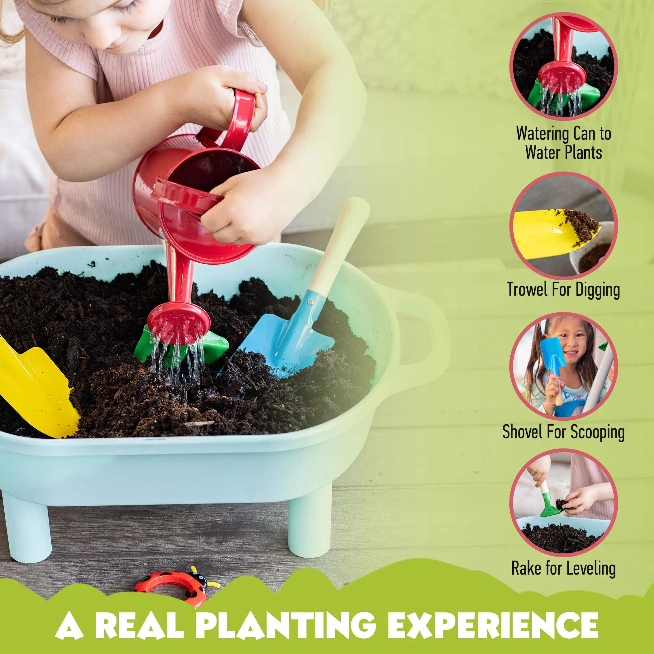 Gardening Tools Set for Kids Best Outdoor Toys