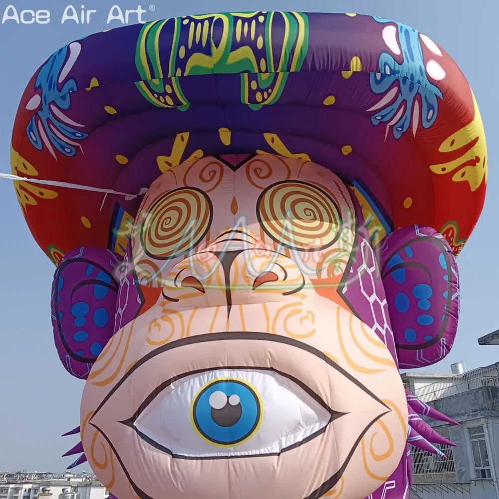 Inflatable Colored Monkey Cartoon Decorative Monkeys Mascot with an Eye Party Decor or Promotion