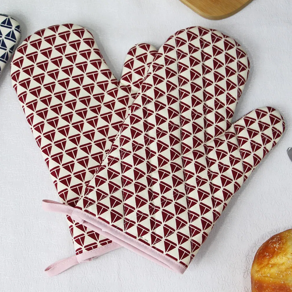 2022 Wholesale Sublimation Kitchen Cooking Baking Good Quality Custom Printing Best Cotton Oven Mitts