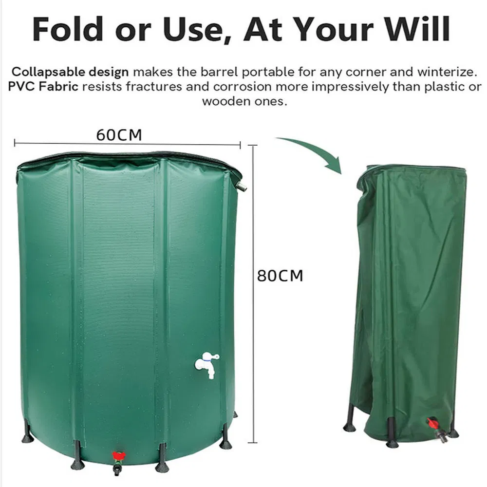 Easy Assemble Collapsible Outdoor Rainwater Collection Bucket for Window and Door Washing