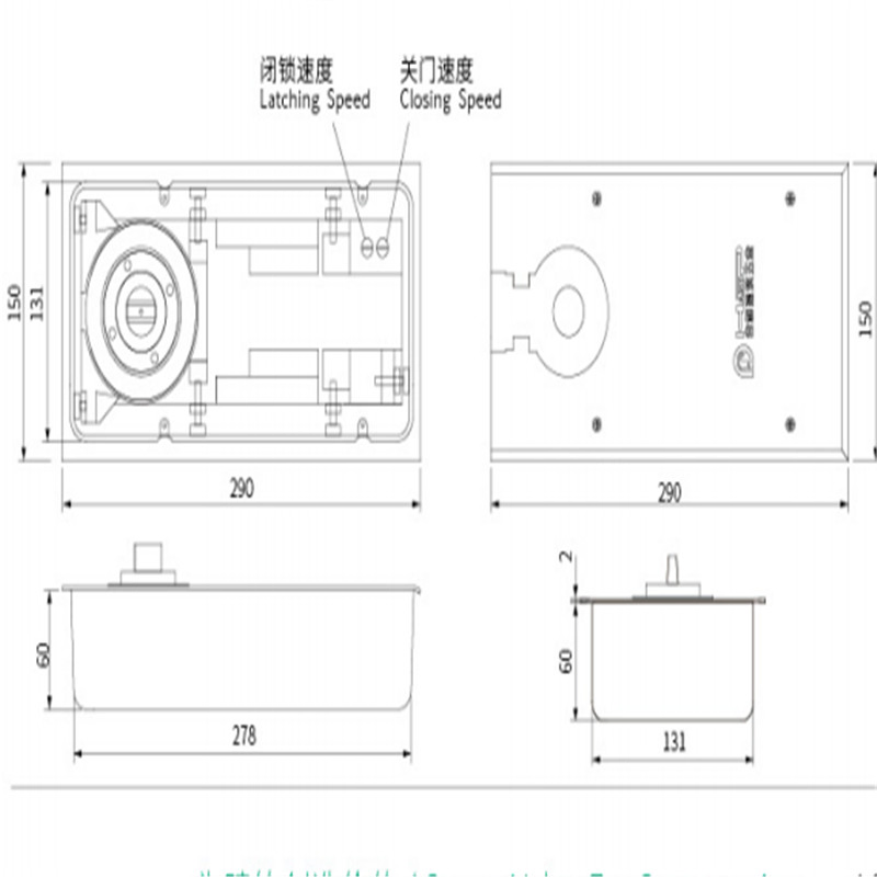 Heavy Duty Floor Hinge 250kg 304ss Glass Door Closer Hydraulic Floor Spring