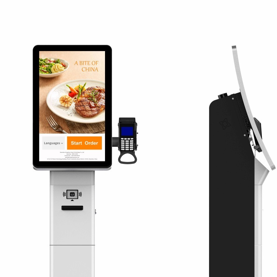 Curve Screen Self Ordering Kiosk for Restaurant and Hotel Use