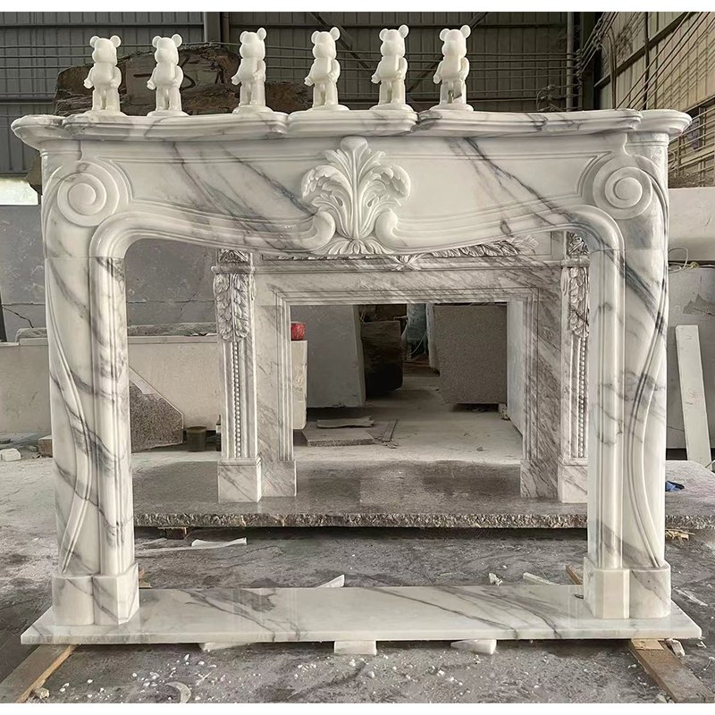 Камин из натурального мрамора Каррара