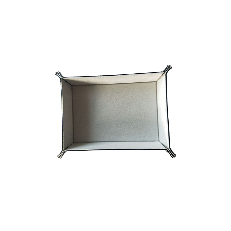 Custom Square Shaped Dice Tray Rectangle Foldable PU Leather Portable Dice Rolling Tray