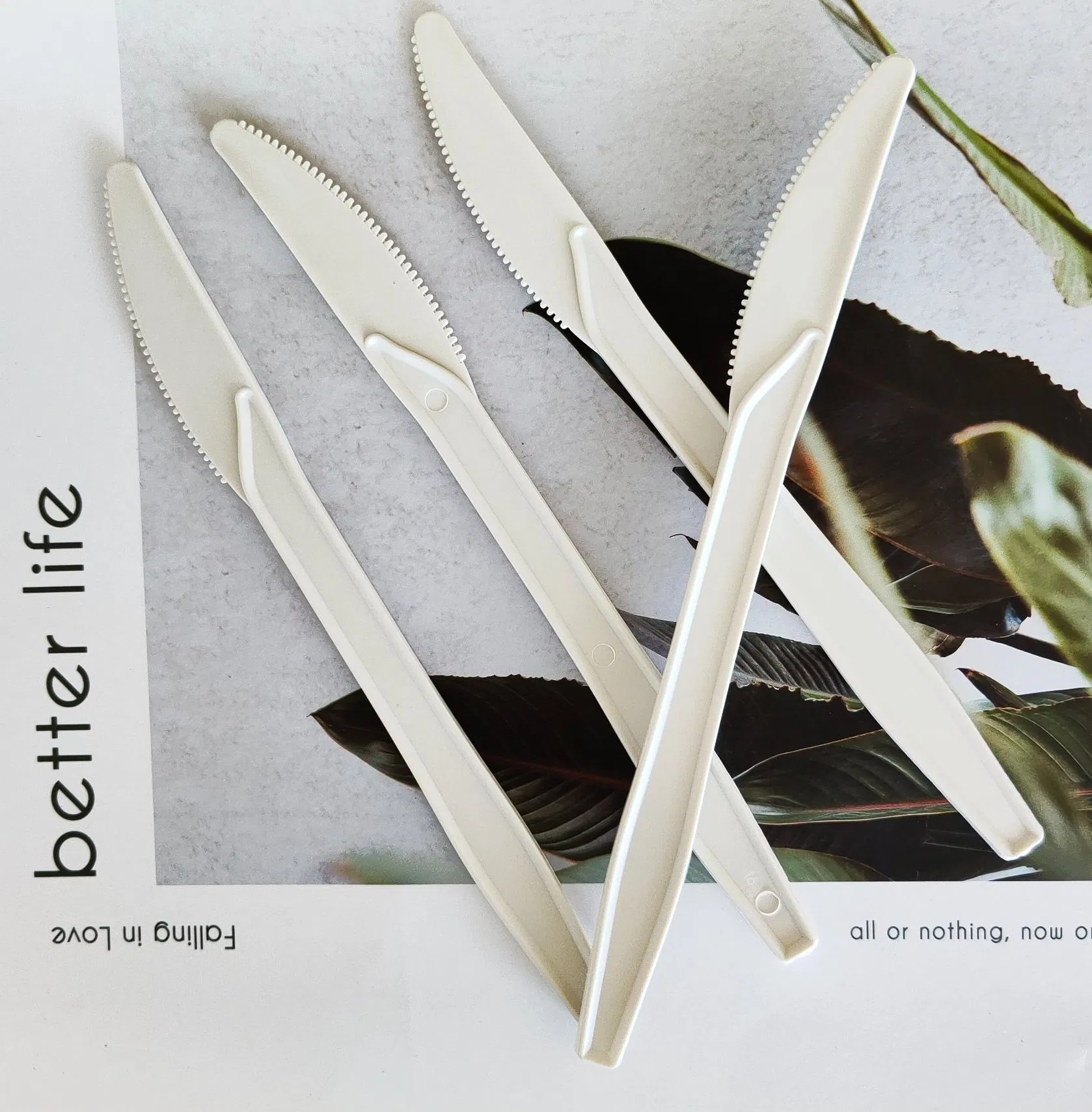 Hot Sell Biodegradable Travel Knife Fork Spoon Cutlery Kit Set Disposable Tableware