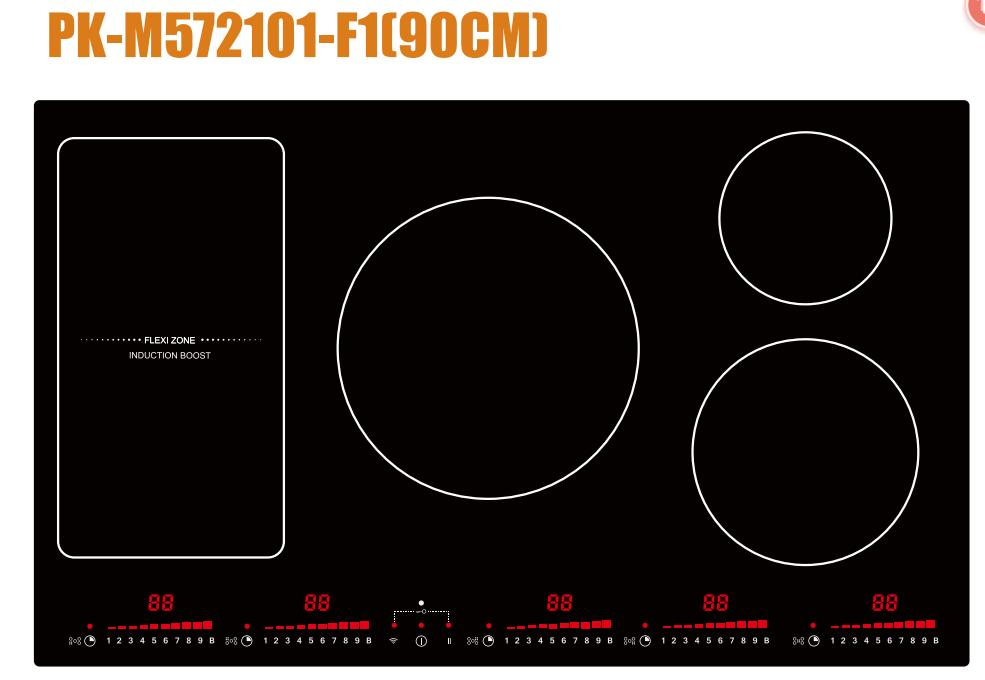 Pure Copper Heat Coil 4-Burner Touch Control Cooktop with 2000W