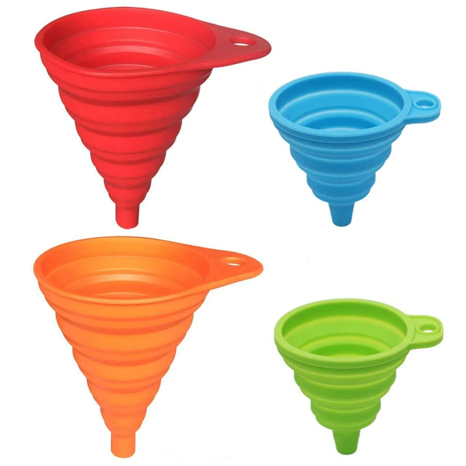 Silicone Collapsible Funnel Kitchen Gadgets Accessories Foldable Funnels for Water Bottle Liquid Transfer Food Grade