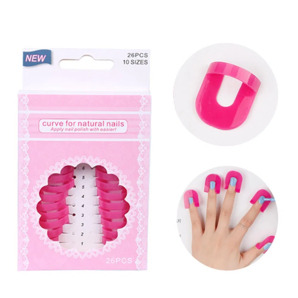 Cross Border Hot Sale French Pink Armor Novice Nail Spillproof Clip