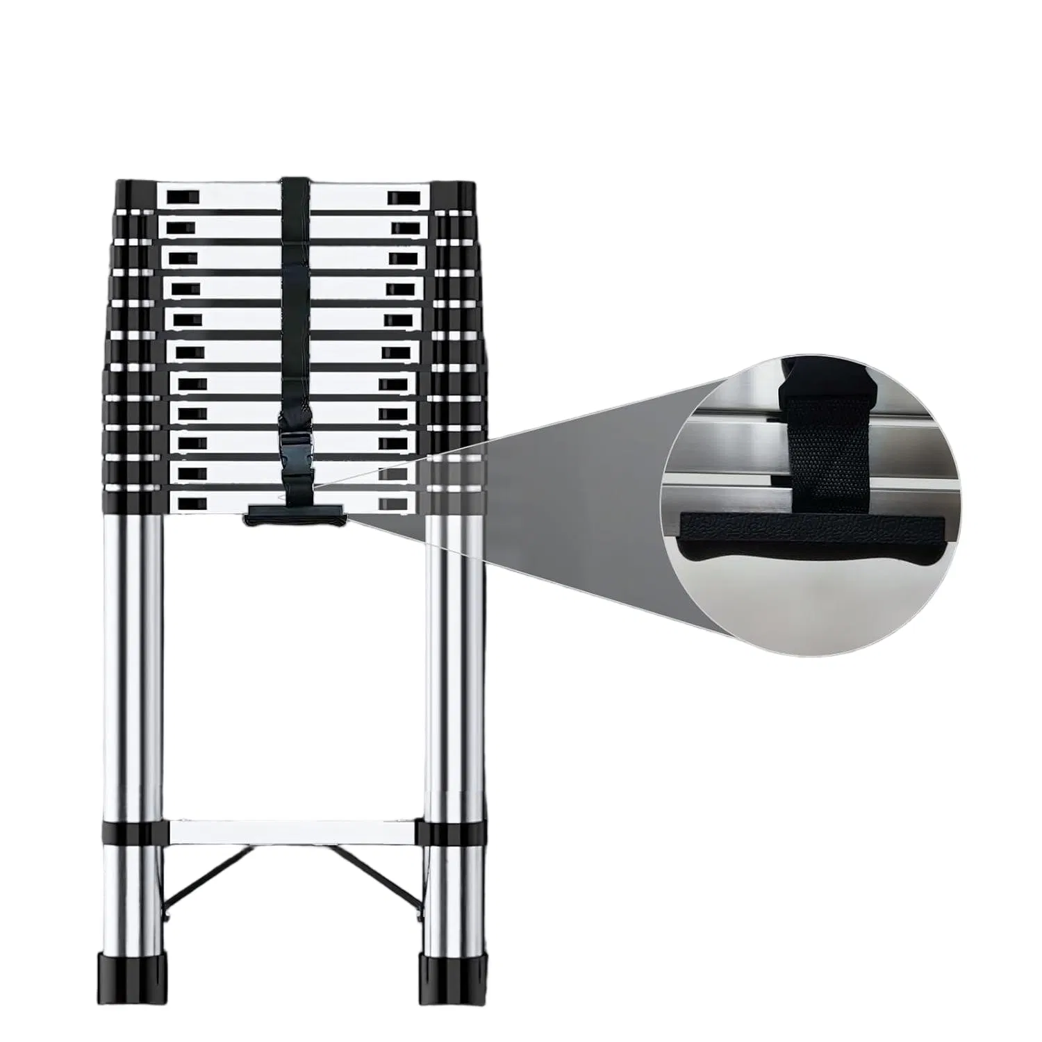 Adjustable Folding Stainless Steel Ladder Telescopic Extension Step Ladder Steel Retractable Telescopic Ladder with High Quality