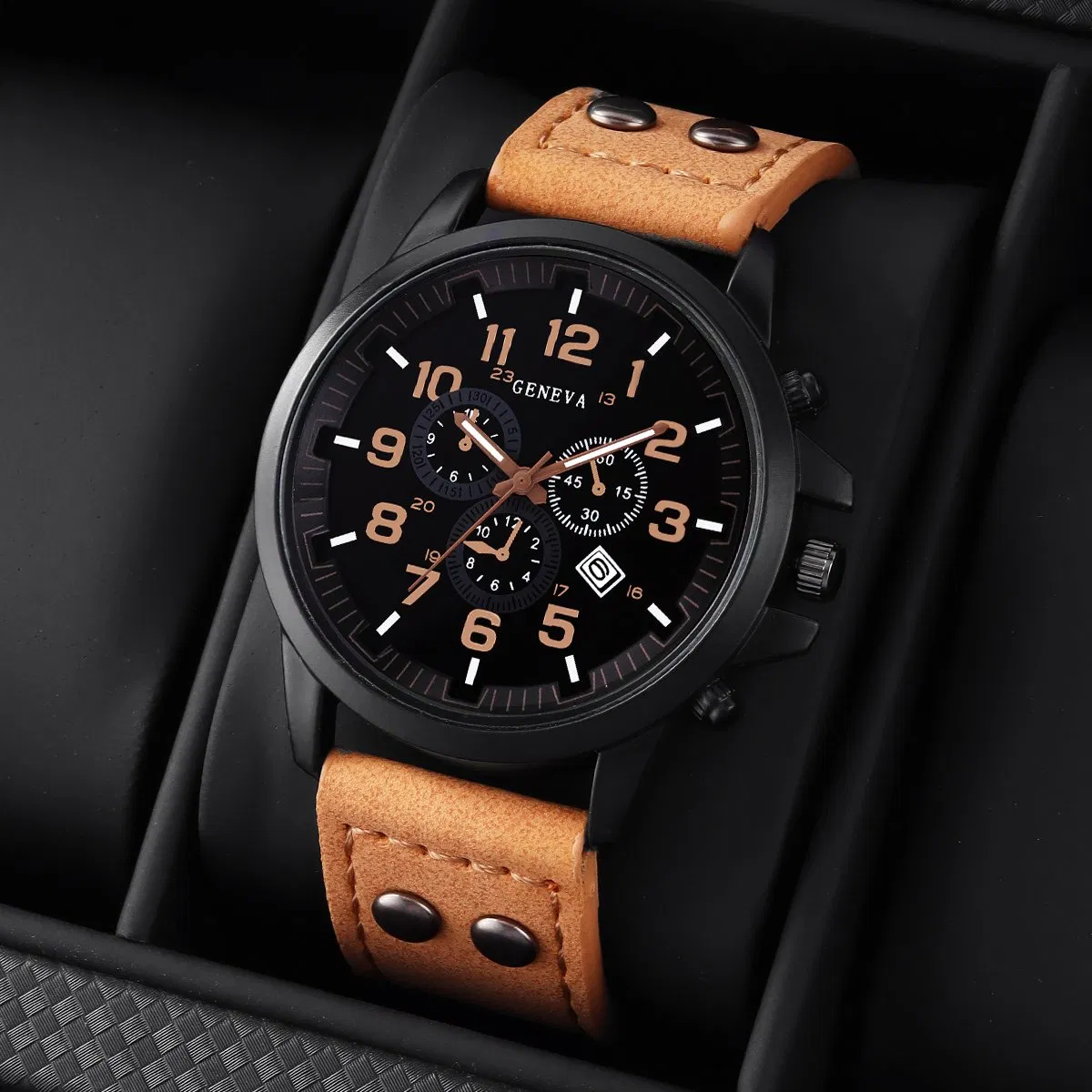 4-Piece Luxury Men's Hip-Hop Trendy Sports Watch Set