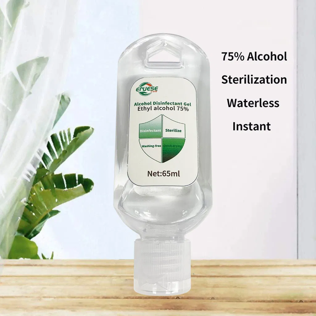 65ml Mini Travel Pocket Moisturizing 75% Alcohol Hand Sanitizer Gel
