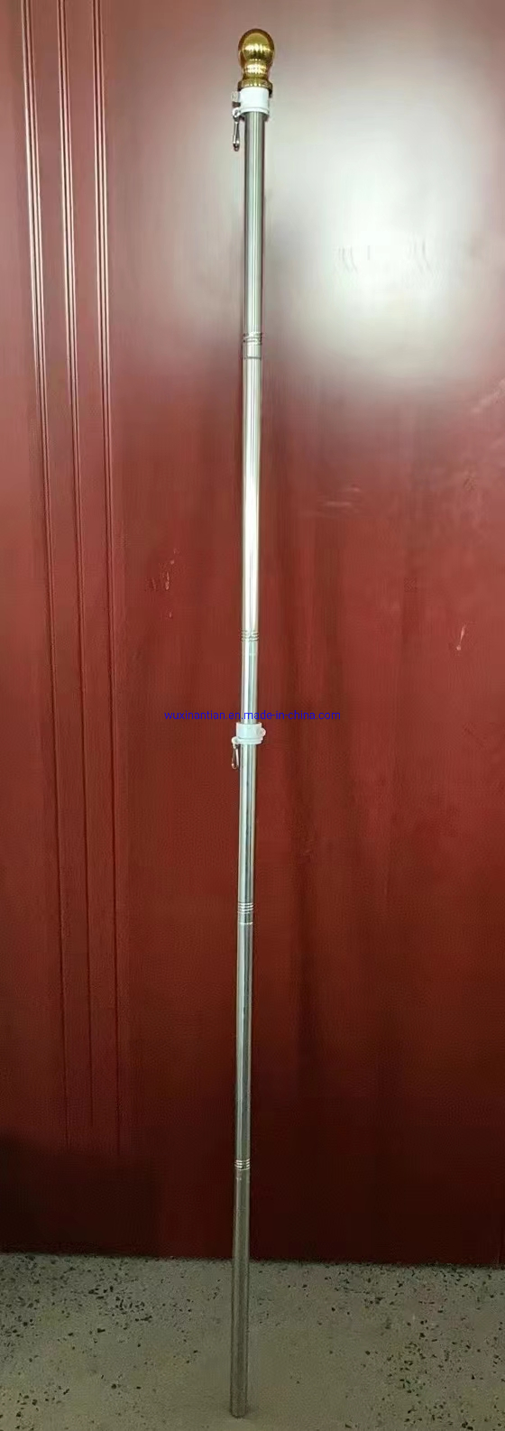 Aluminum/ Stainless Steel Brush Anodized Indoor Telescopic Flag Pole