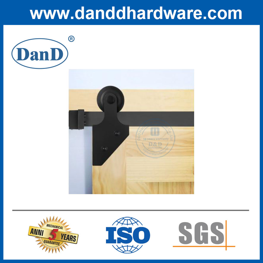 Exterior Barn Door Hardware Black Color Wooden Sliding Door Fitting