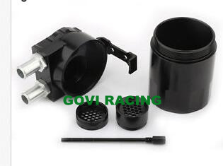 Aluminum Black Oil Reservoir Catch Can with Breather Baffle