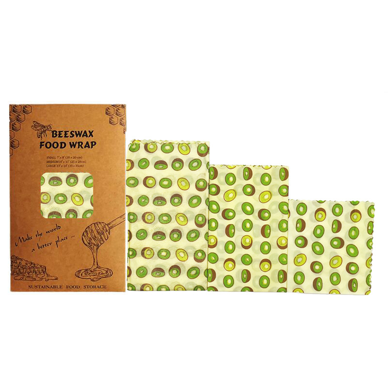 Organic Cotton Beeswax Preservation Cloth Reusable Fruit Bread Wraps Bag
