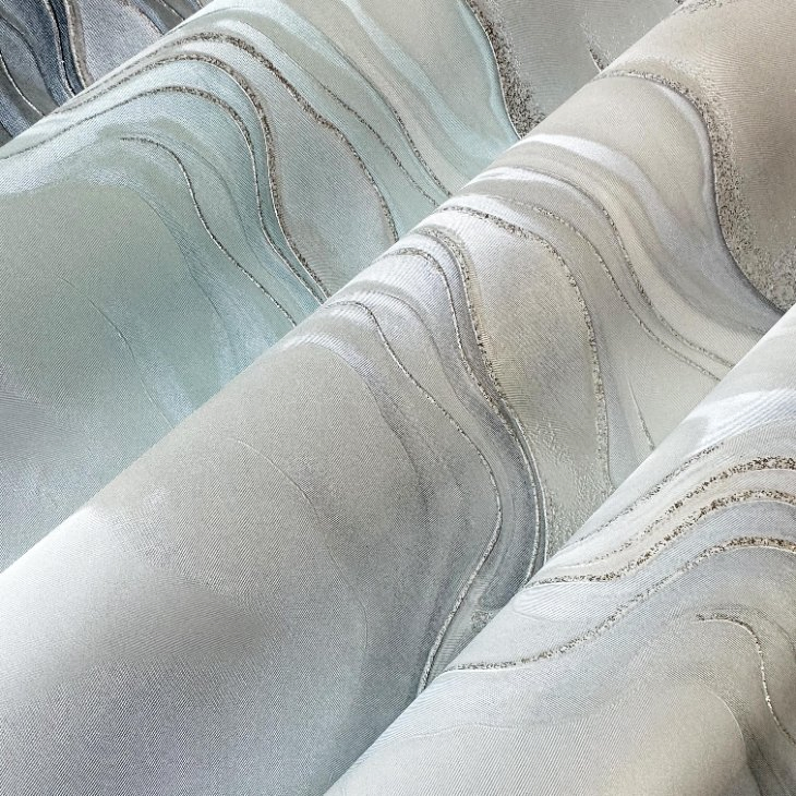 Laminated Marble Design Wall Decora Modern Skin Feeling Bright Color PVC Wallpaper Luxury 3D Abstract Curve Wallpaper Roll