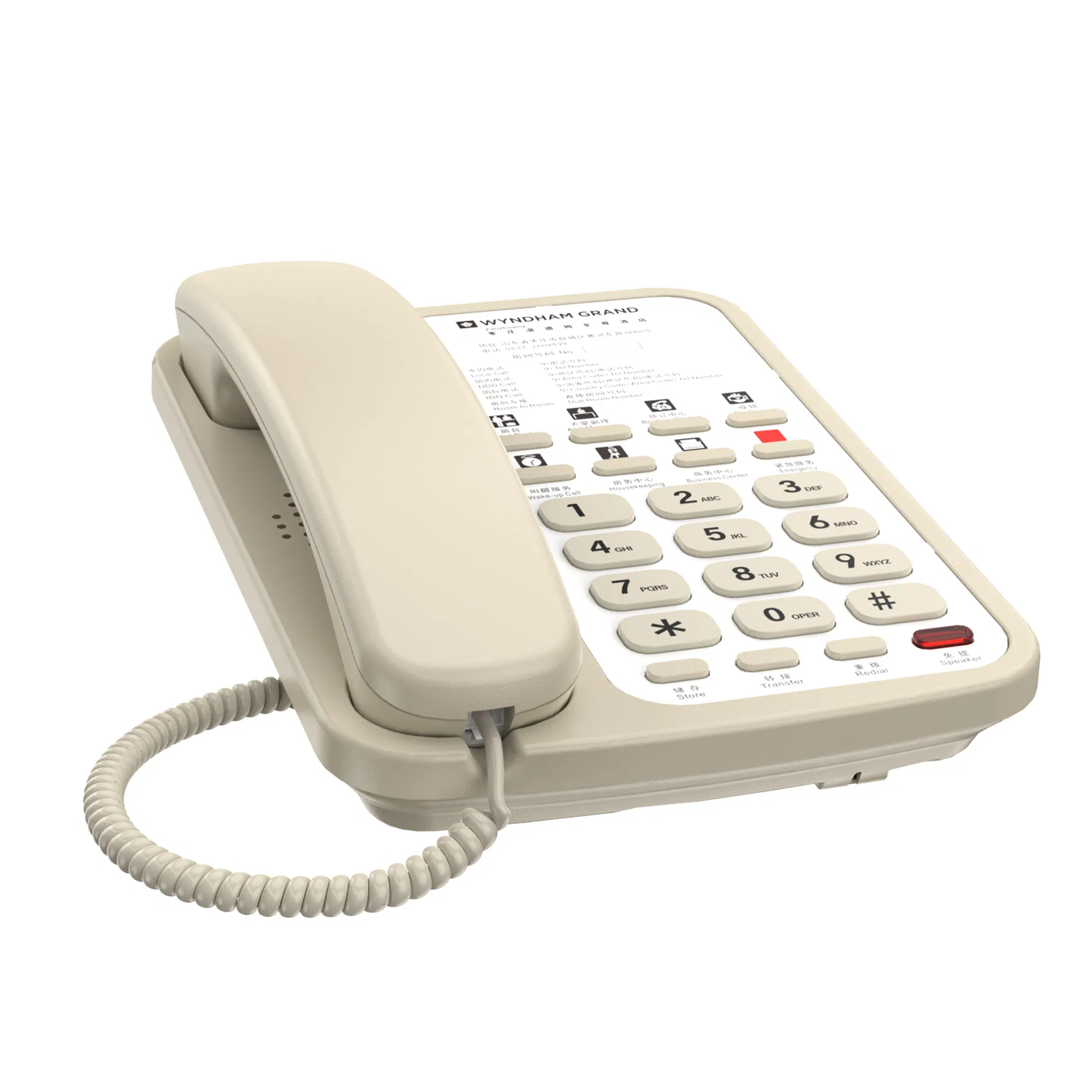 Professional ABS Hotels Telephone Cost-Effective Corded Guestroom Telephone