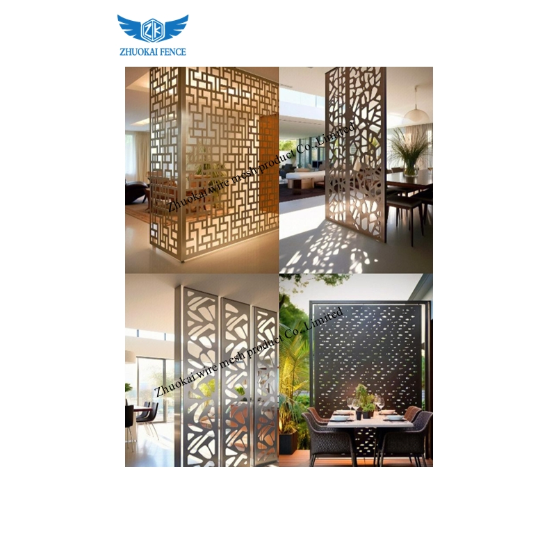 Hot Sale Indoor Decoration Removable Laser Cut Aluminum Alloy Landscape Partition Screen