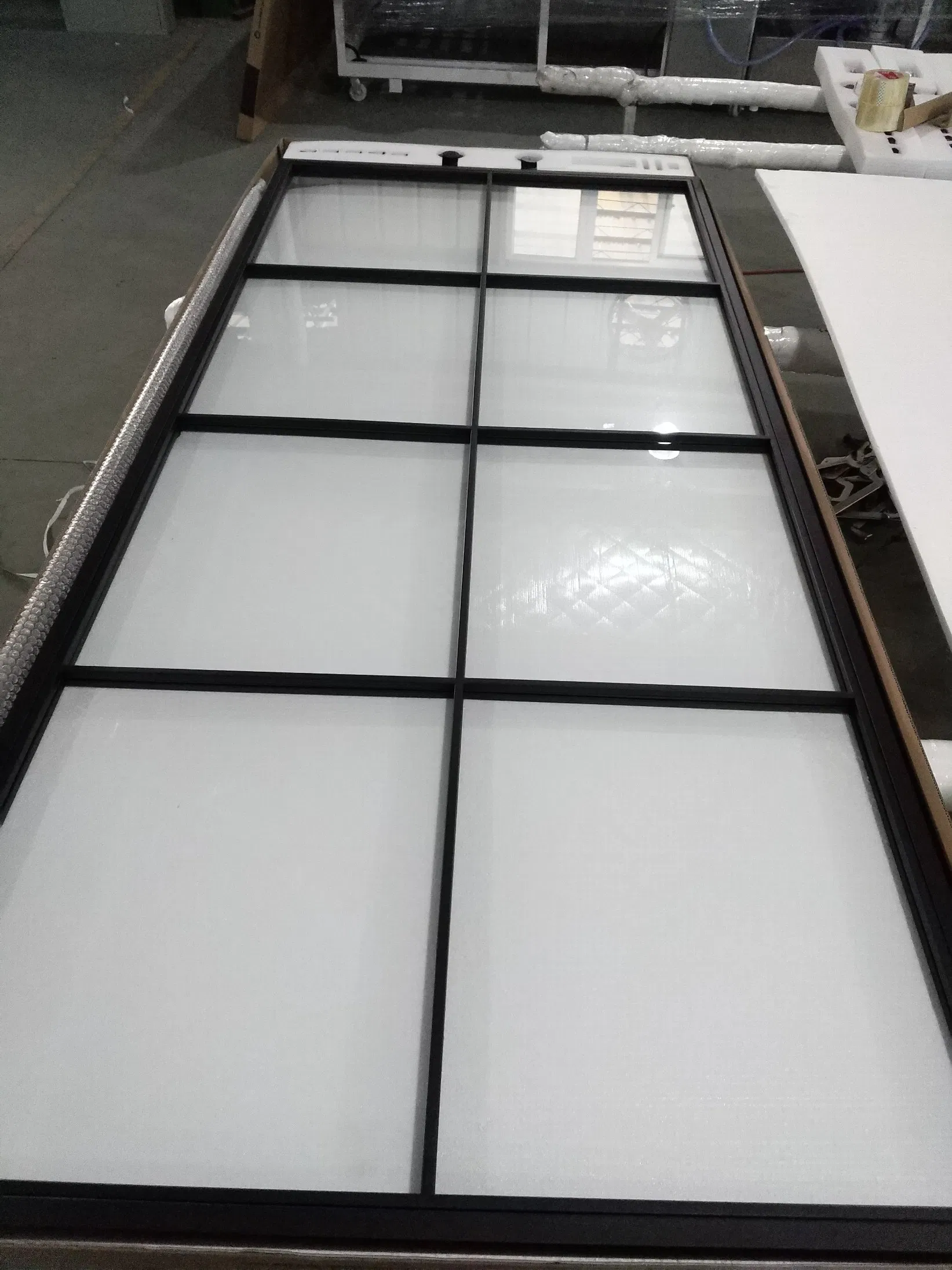 Loft French Style Black Steel Frame Swing Glass Hinge Door