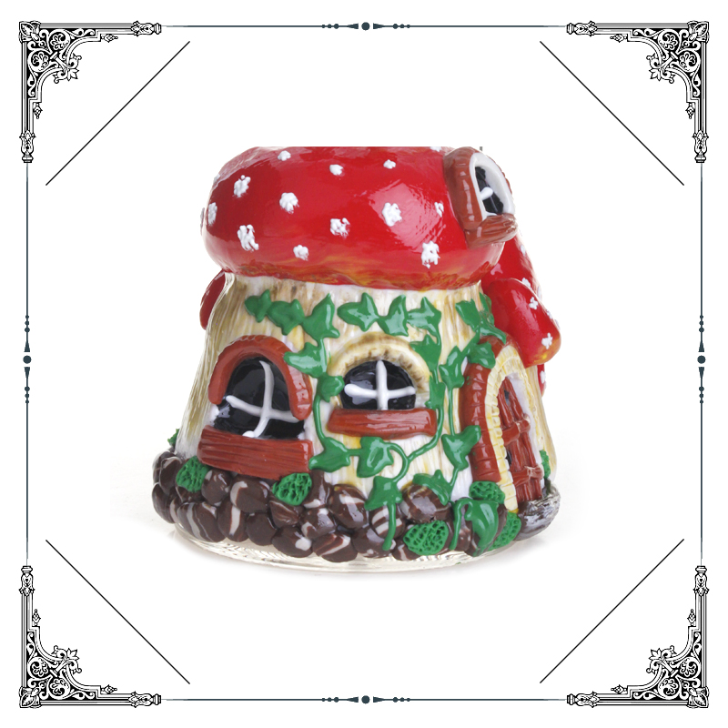 Wholesale 12.5 Inches 3D Hand Pipe Painting Mushroom DAB Rig Smoking Accessories Glass Hookah Smoking Water Pipe Factory