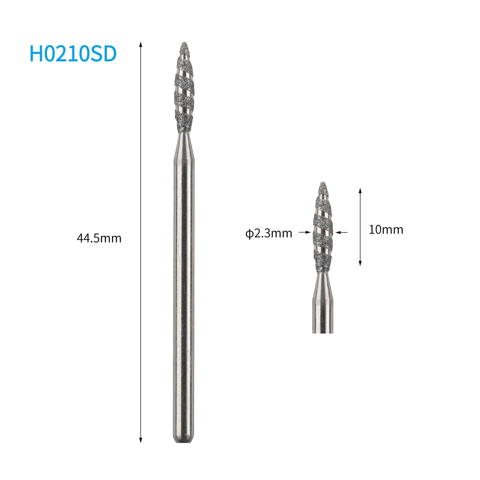 High Quality Nail Art Spiral Cross Cut Diamond Nail Beauty Drill Bit