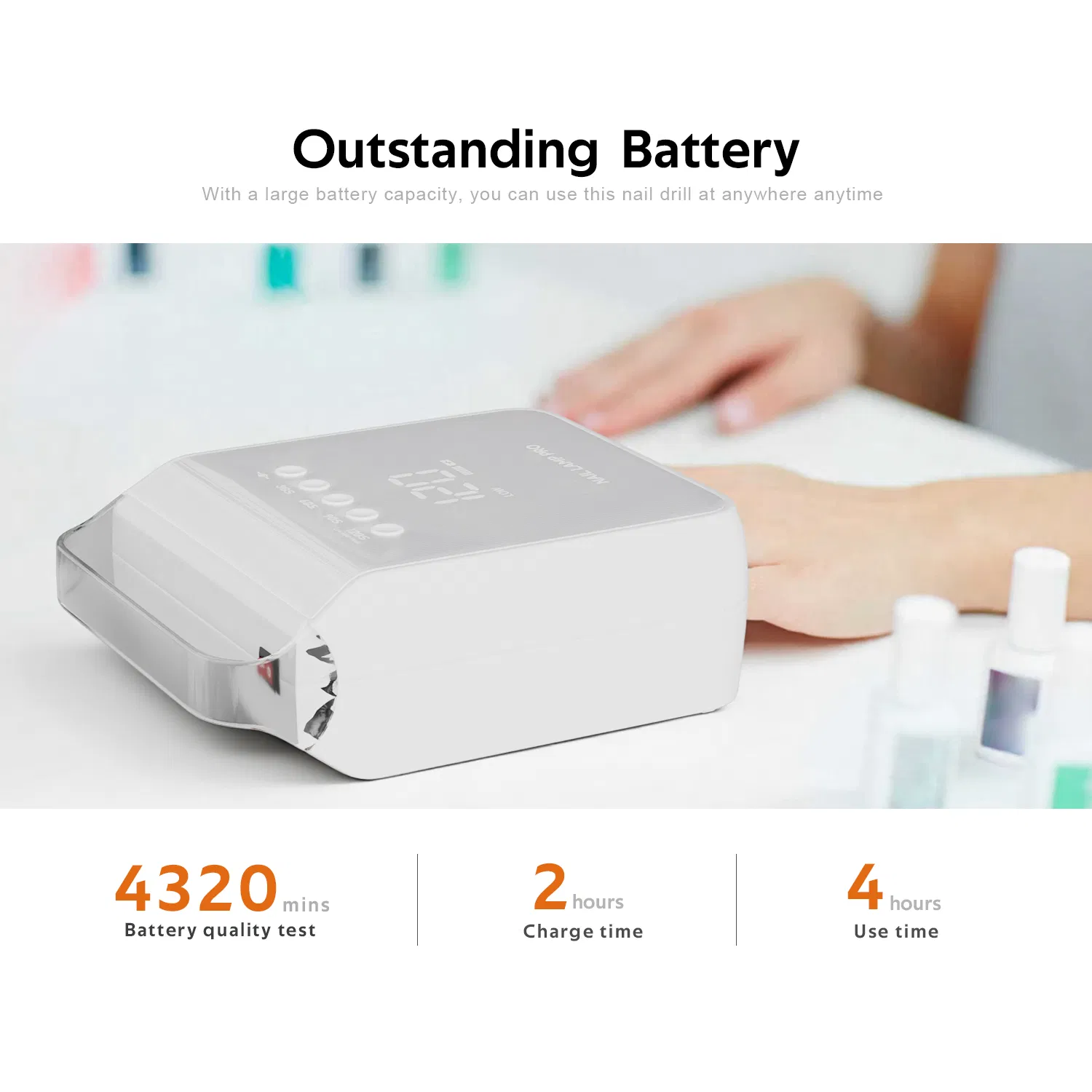 Customize 96W Rechargeable 48 LED Beads Portable Professional UV LED Nail Lamp for Salon