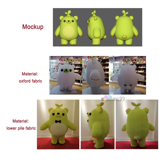 Advertising customized Costume Customization Mascot Inflatable Walking Display for event performance