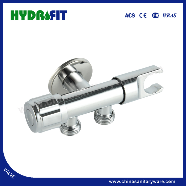 Factory Multi Functional Angle Valve Shattaf Sprayer Accessories 2 Way Valve (FT8714CP)