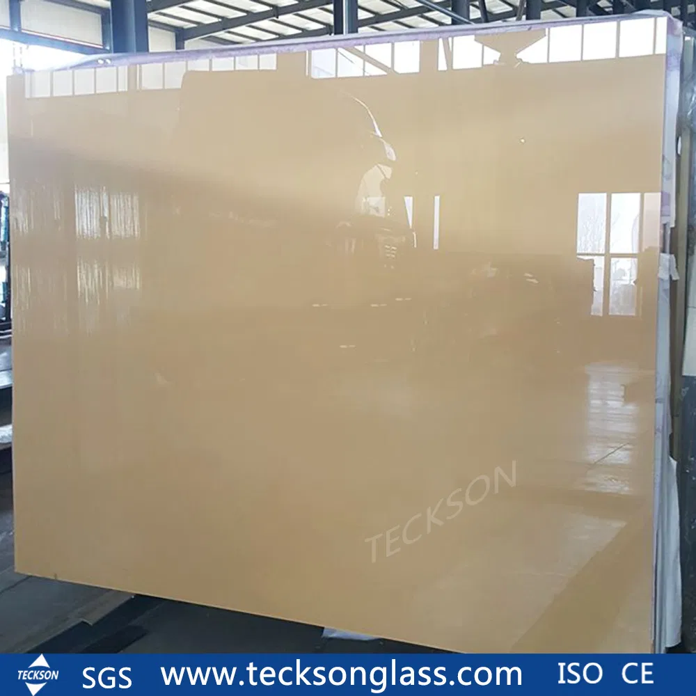 White Lacqured Door Glass (painted glass) for Building Glass