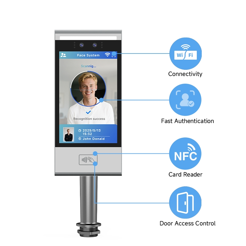 Suntek 10 Inch Biometric Face Recognition Cold-Resistant Door Access Control System for Russia with Night Vision HTTP/Mqtt Facial Recognition