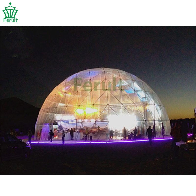 30m Clear Roof Big Activity Event Party Igloo Geodesic Steel Dome House Tent