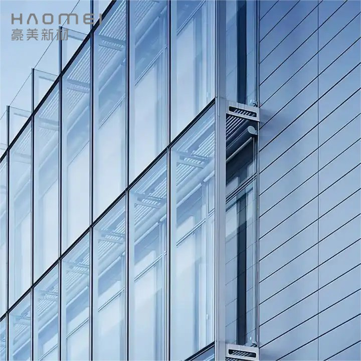 Low-E Powder Coated Building Glass Facade System Factory Aluminum Profile Curtain Wall