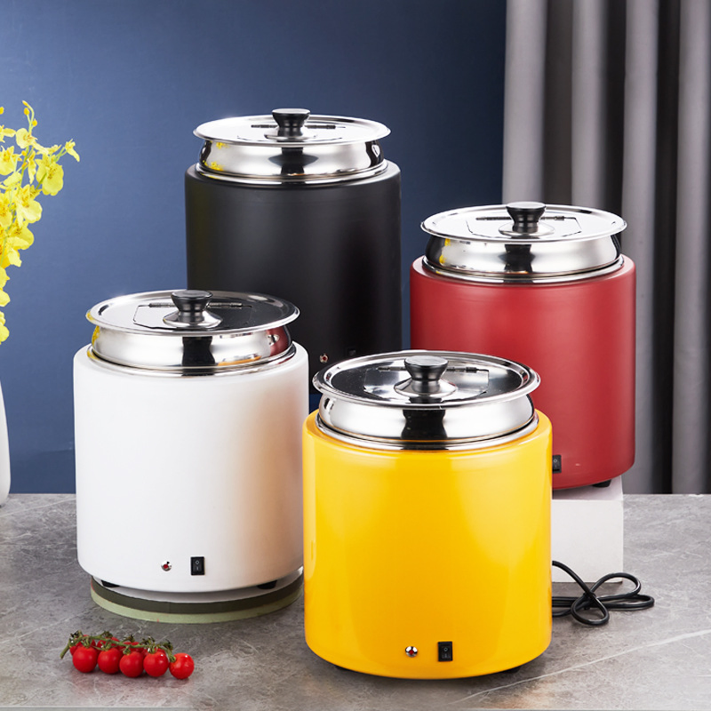 Commercial White Stainless Steel Big Soup Warmer Station Kettle for Restaurant