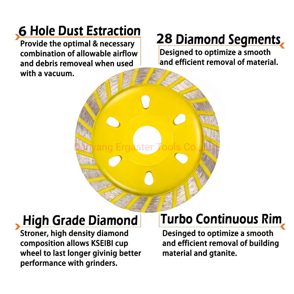 Professional-Grade Diamond Grinding Wheel for Concrete and Marble Surfaces