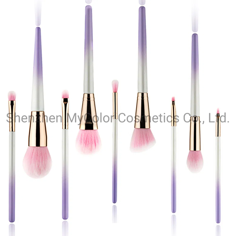 9PCS Makeup Brush Set Gradient Cosmetic Brushes Set Beauty Tools for Women Face