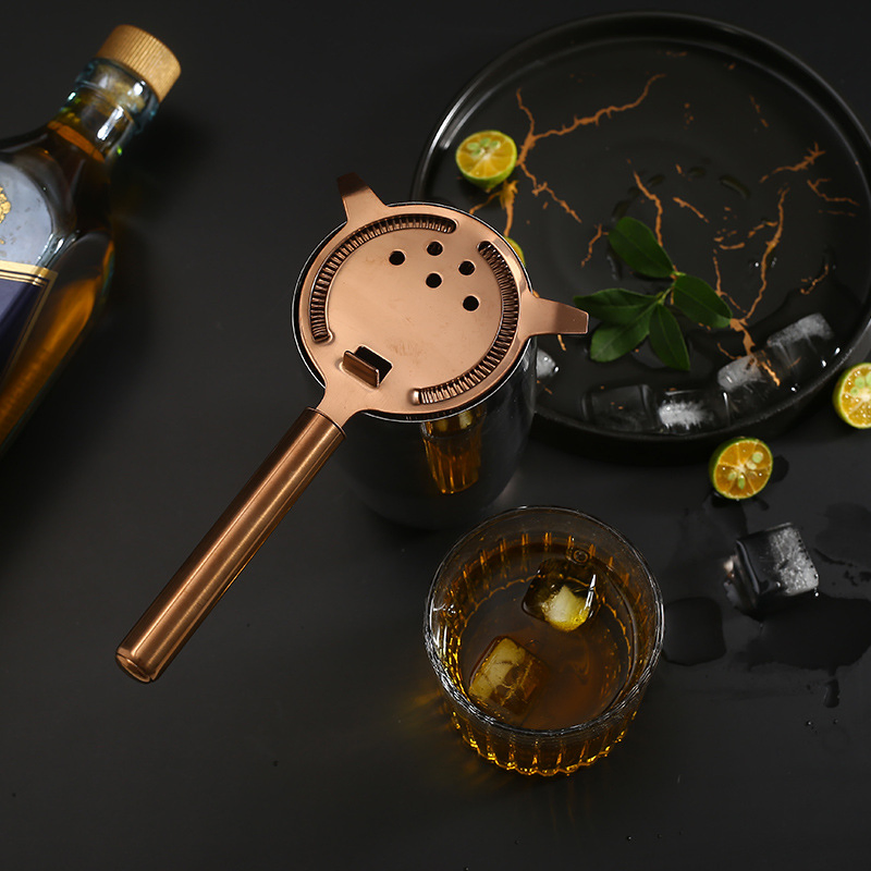 Gold Color Stainless Steel Cocktail Bar Tool Wine Strainer
