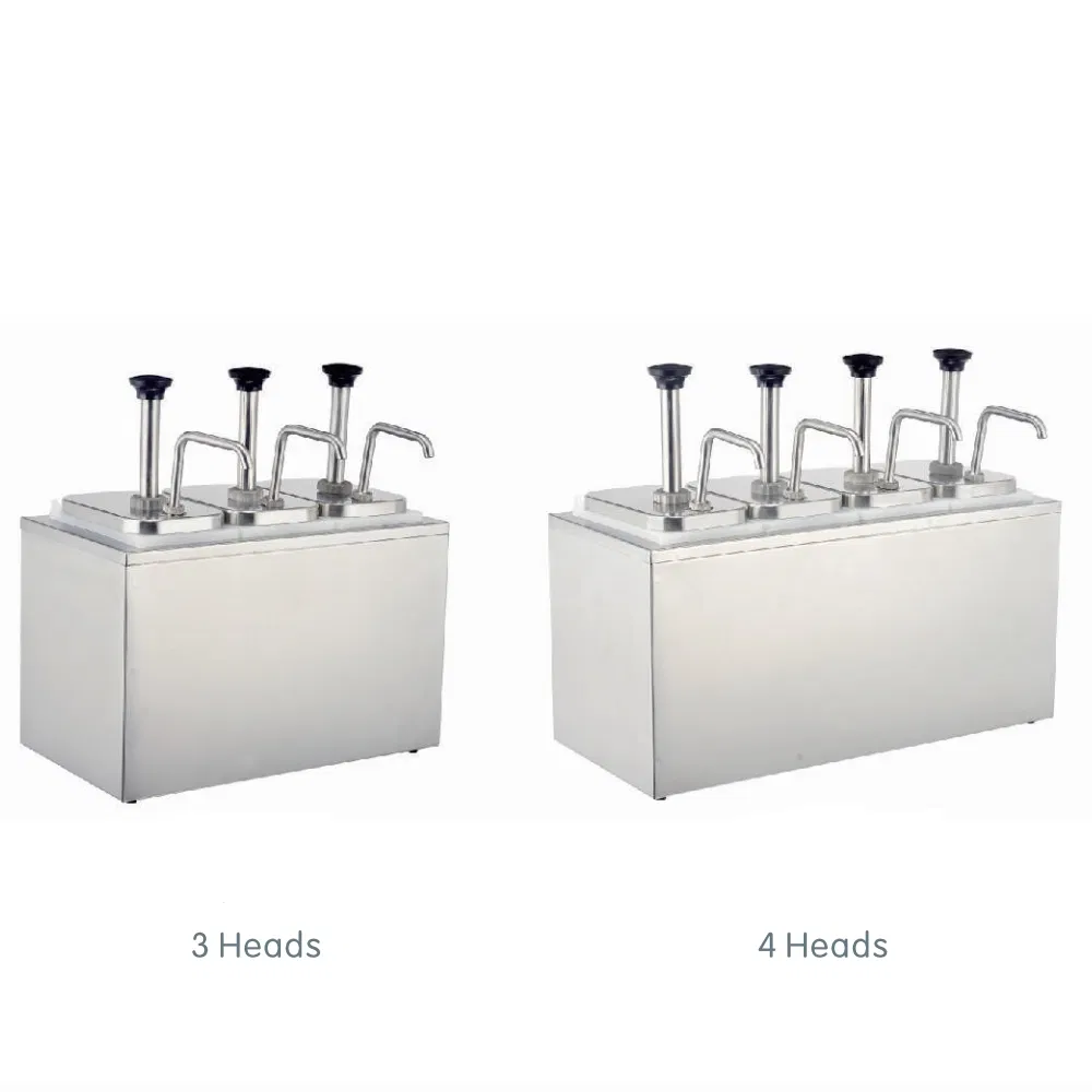 Buffet Ketchup Dispenser Condiment Pump Station Stainless Steel Sauce Pump Dispenser