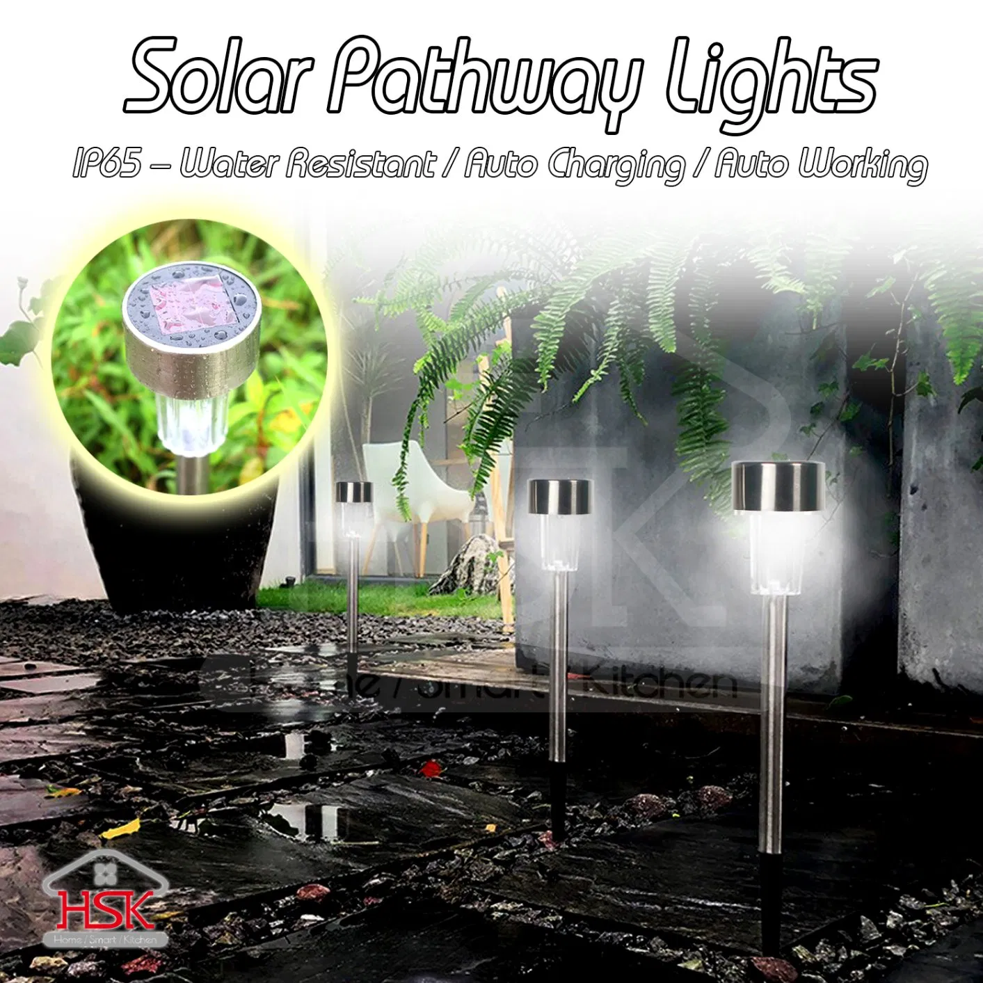 Outdoor Waterproof Solar Garden Lights Solar Pathway Lights