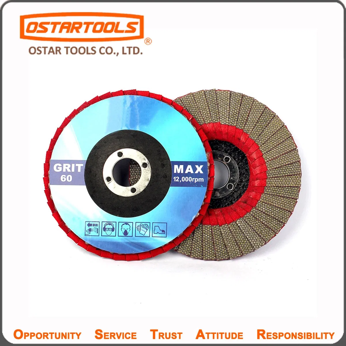 Premium Red Cloth DOT Pattern Diamond Flap Disc with Fiberglass Base