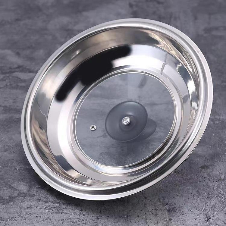 High-Temperature Resistant Steel Pot Lid Tempered Glass Universal Cooking Pot