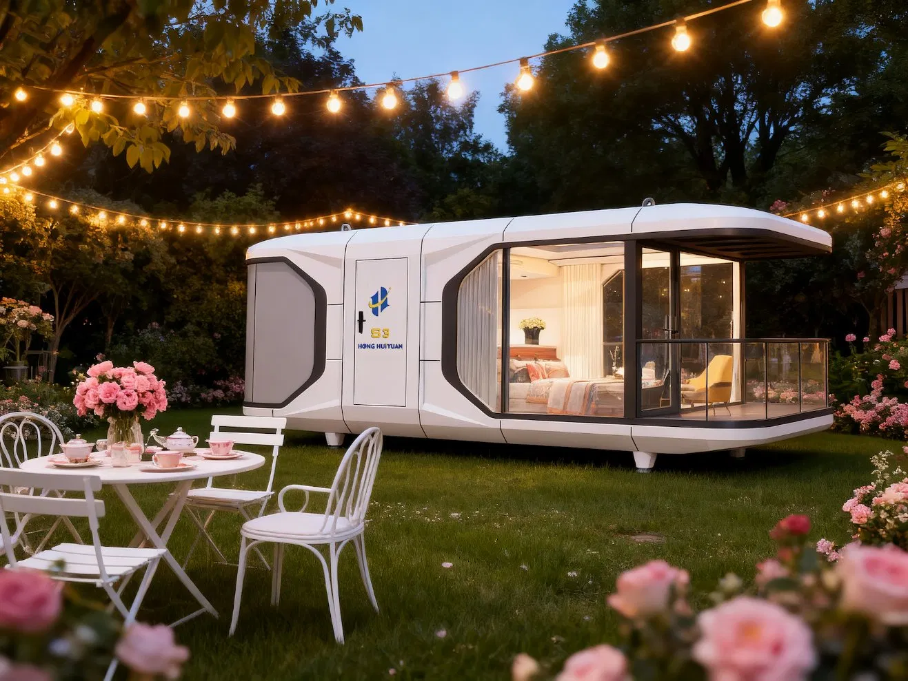 2 Bed Room Luxury Prefabricated House Fully Equipped High Capacity Tiny House Capsule House