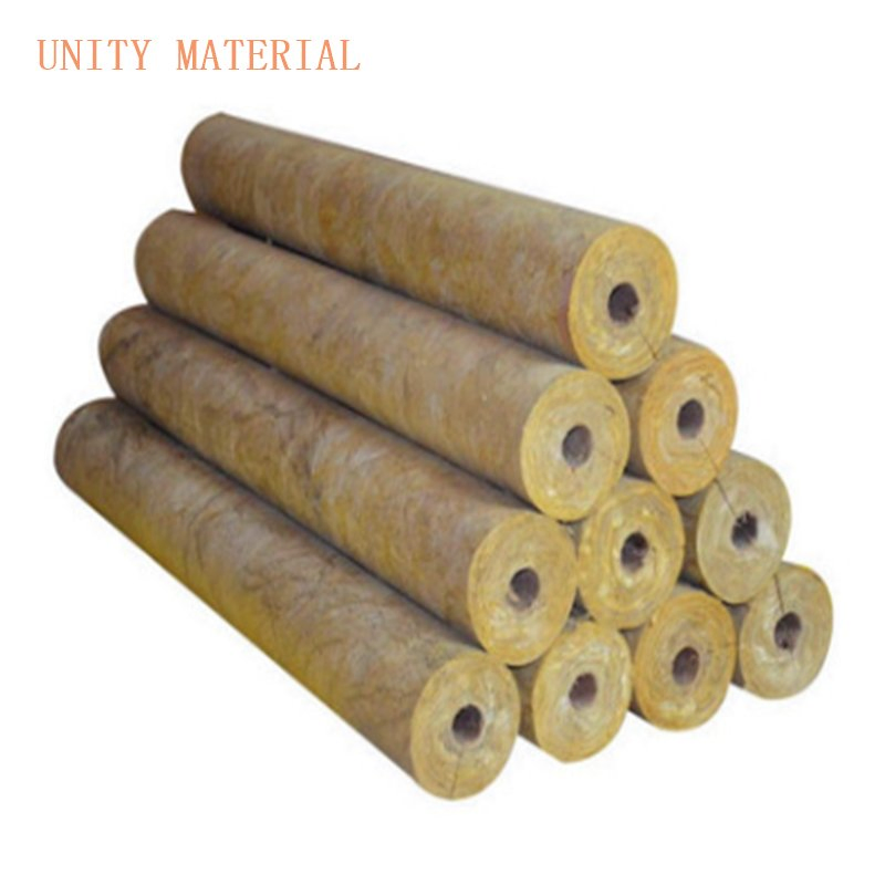 100kg/M3 Heat Insulation High Density Basalt Rock Wool Pipe