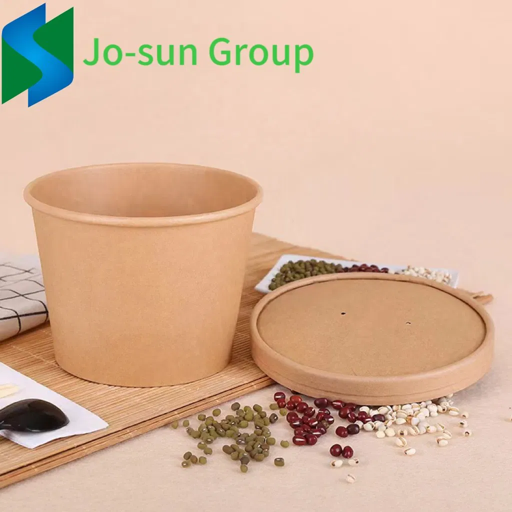 Eco-Friendly Packaging Food Box Takeaway Biodegradable Custom Disposable Paper Salad Bowl Paper Container Kraft Bowl