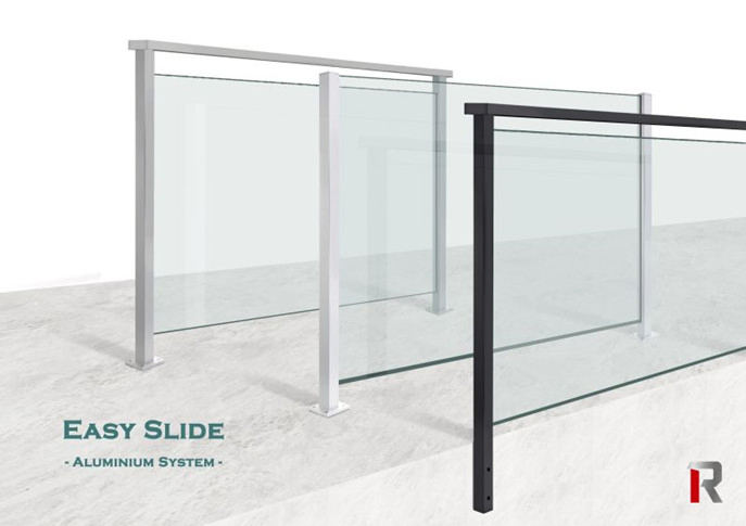 Aluminium Post Glass Balustrade for Glass 8.76mm~13.52mm Baluster Glass Fencing/Railings