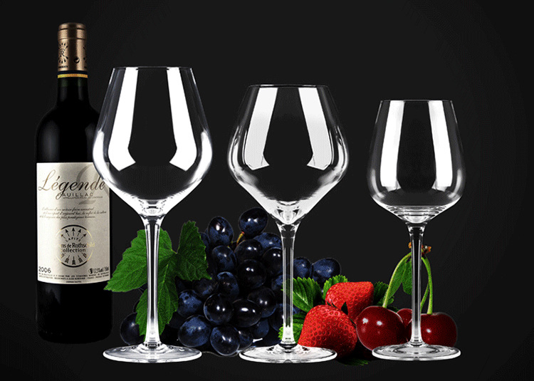 Hot Selling Medium Jazz High-End Crystal Glass Burgundy Wine Glass