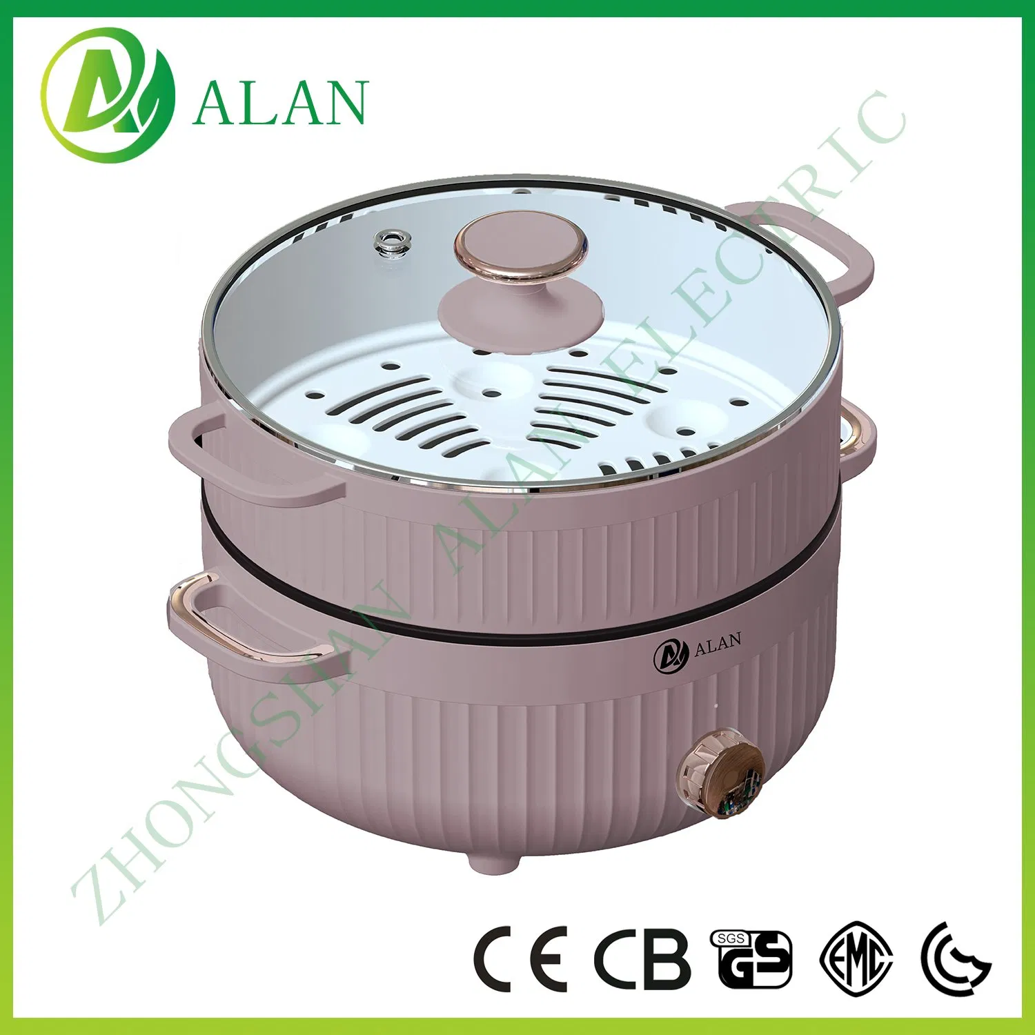 Multi-Function Portable Non-Stick Cooker Pan Hotpot Multifunction 2L Mini Cooking Electric Hot Pot