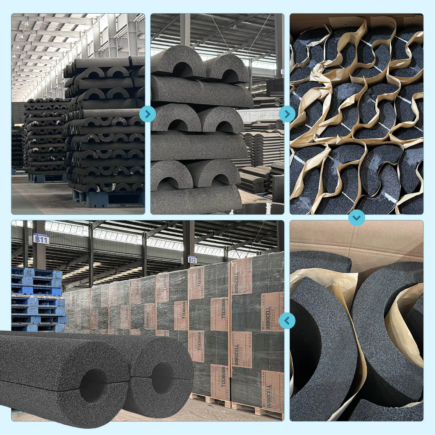 Foamed Glass Insulation Pipe Board with Long Lasting Performance for Engineering